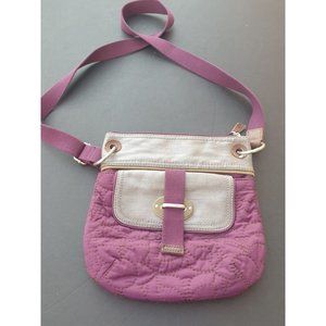 Fossil Purse Key Per Burgundy Gray Shoulder Bag Crossbody